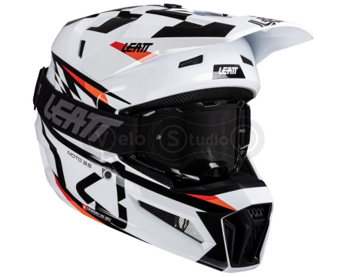 Мотошолом LEATT Moto 3.5 Helmet + Маска Velocity [White], XS (53-54 см)