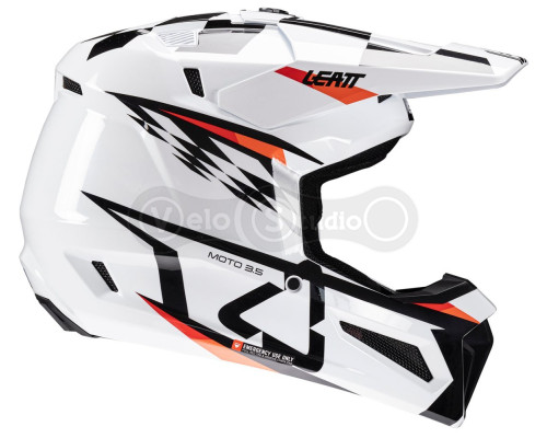 Мотошолом LEATT Moto 3.5 Helmet + Маска Velocity [White], XS (53-54 см)