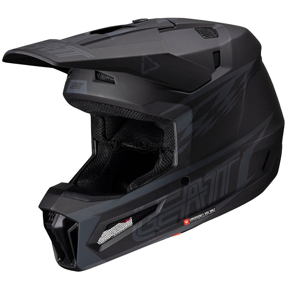 Мотошлем LEATT Moto 3.5 Helmet + Маска Velocity [Stealth], M (57-58 см)