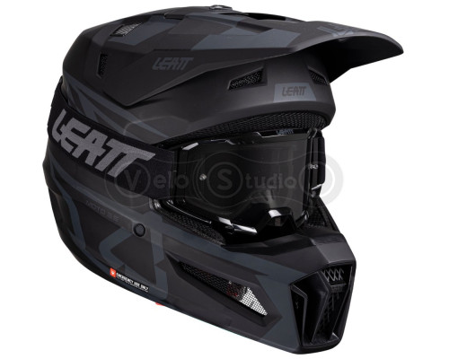 Мотошолом LEATT Moto 3.5 Helmet + Маска Velocity [Stealth], M (57-58 см)