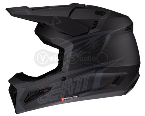 Мотошолом LEATT Moto 3.5 Helmet + Маска Velocity [Stealth], M (57-58 см)