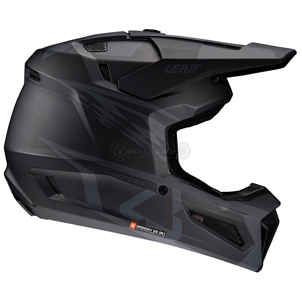 Мотошлем LEATT Moto 3.5 Helmet + Маска Velocity [Stealth], M (57-58 см)
