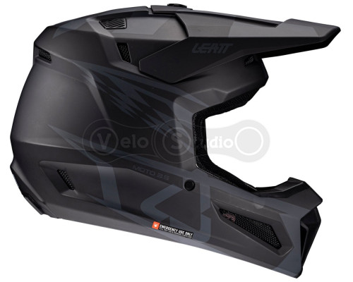 Мотошолом LEATT Moto 3.5 Helmet + Маска Velocity [Stealth], M (57-58 см)