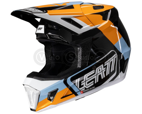 Мотошолом LEATT Moto 7.5 Helmet + Маска Velocity [Orange], M (57-58 см)