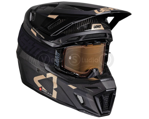 Мотошолом LEATT Moto 9.5 Helmet + Маска Velocity 6.5 [Black], L (59-60 см)