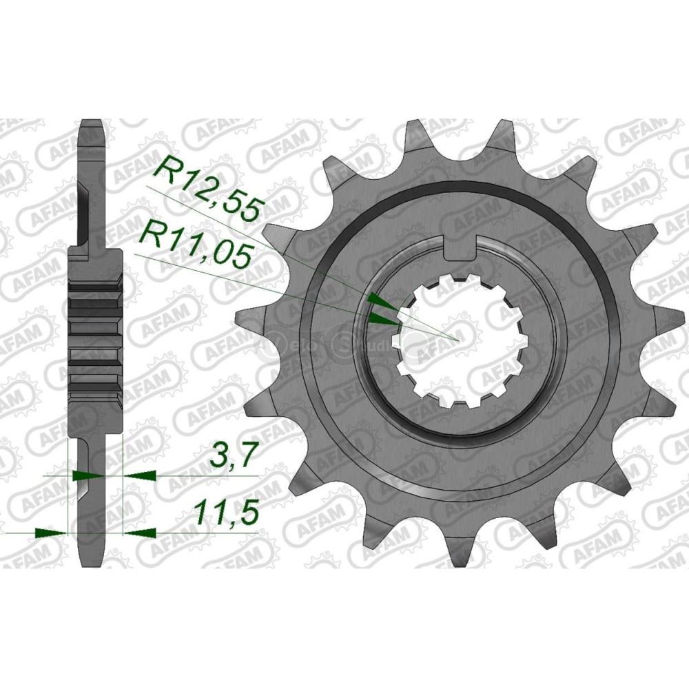 Передня зірка AFAM 520 Sprocket 43304 - Sherco, 13z
