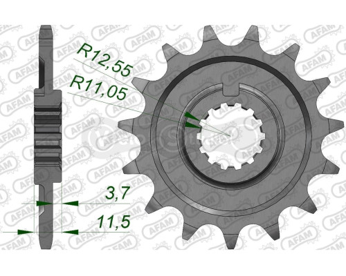 Передняя звезда AFAM 520 Sprocket 43304 - Sherco, 13z