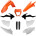 Пластик Polisport ENDURO kit - KTM (17-) [Orange/White2], KTM