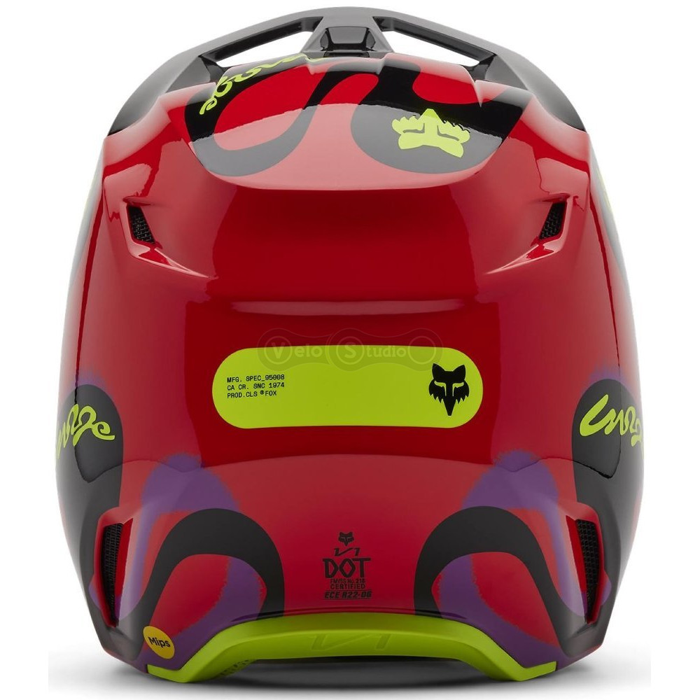 Мотошолом FOX V1 Mips Helmet - Emotion [Flo Red], M