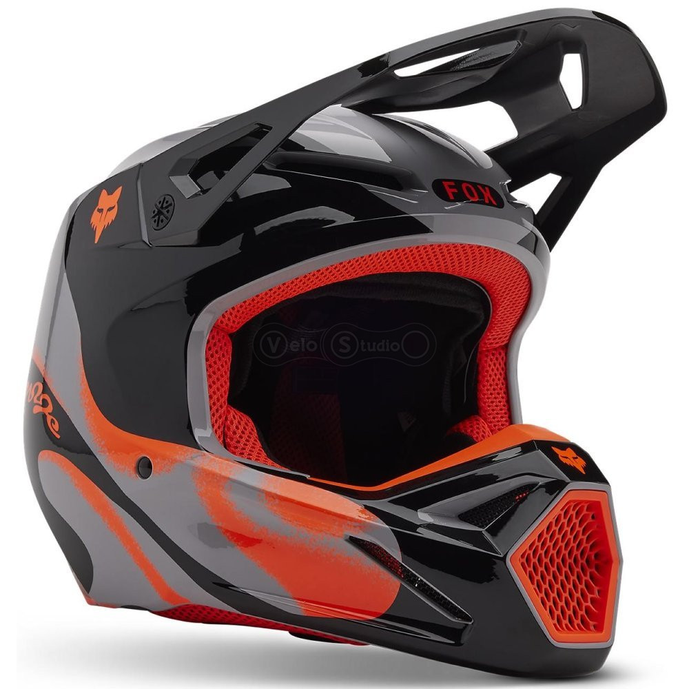 Мото шлем FOX V1 Mips Helmet - Emotion [Steel Gray], XS