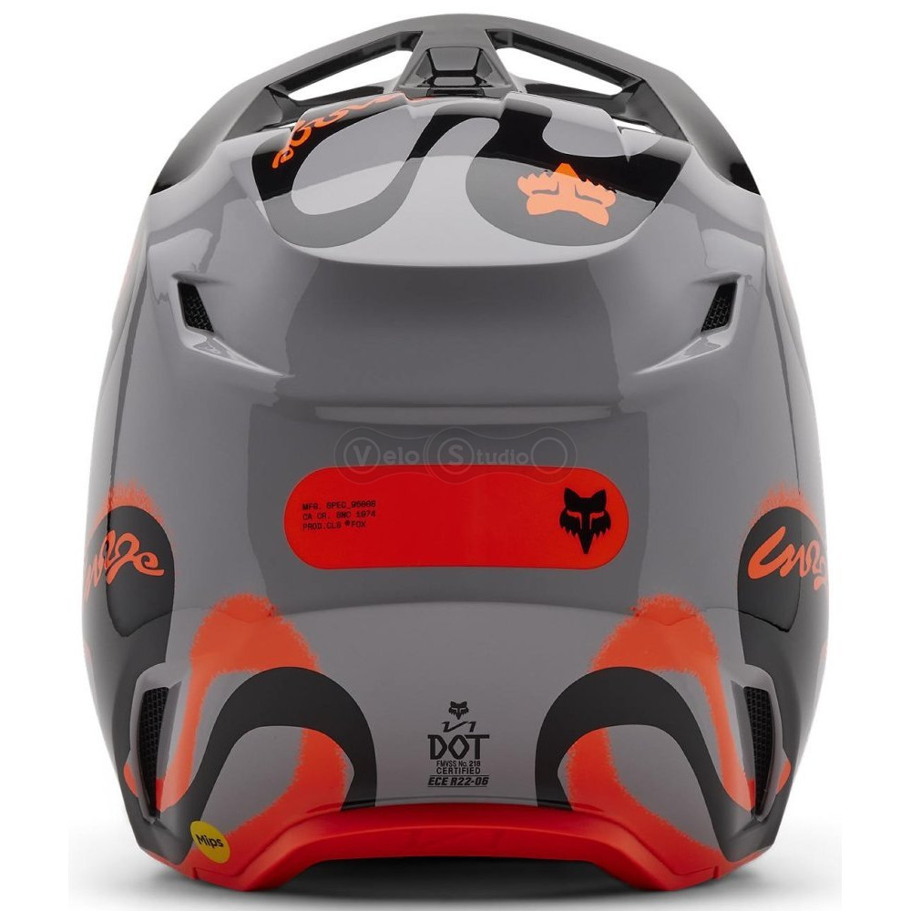 Мото шлем FOX V1 Mips Helmet - Emotion [Steel Gray], XS