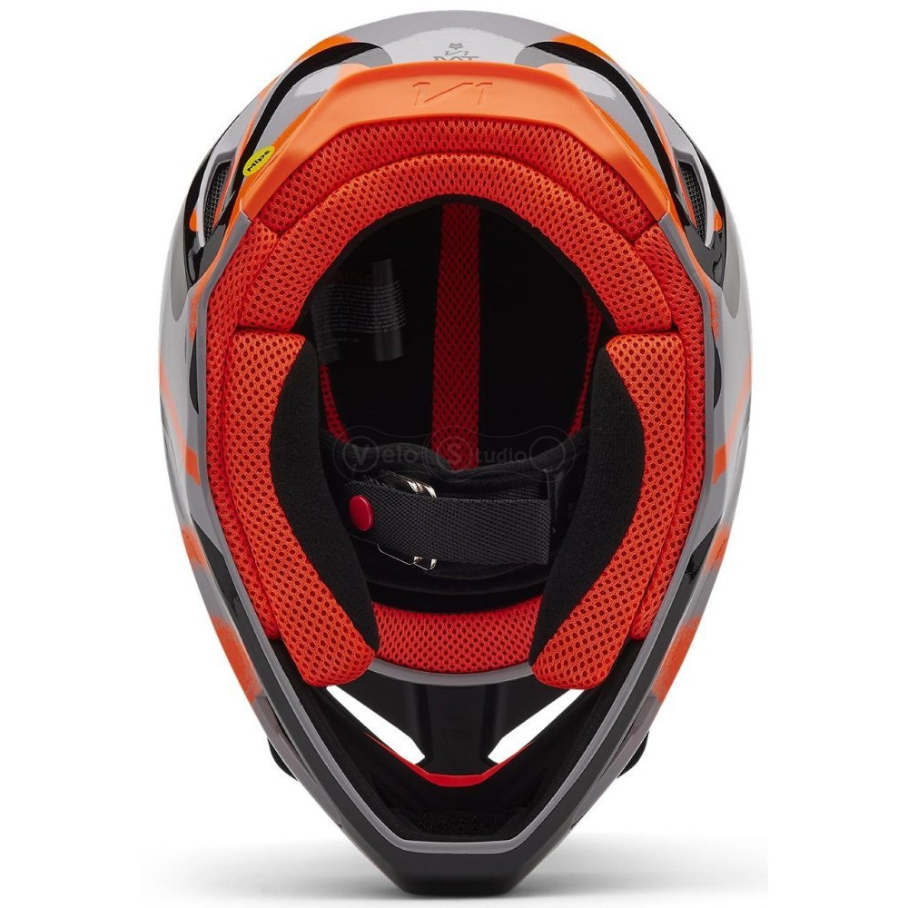 Мото шлем FOX V1 Mips Helmet - Emotion [Steel Gray], XS