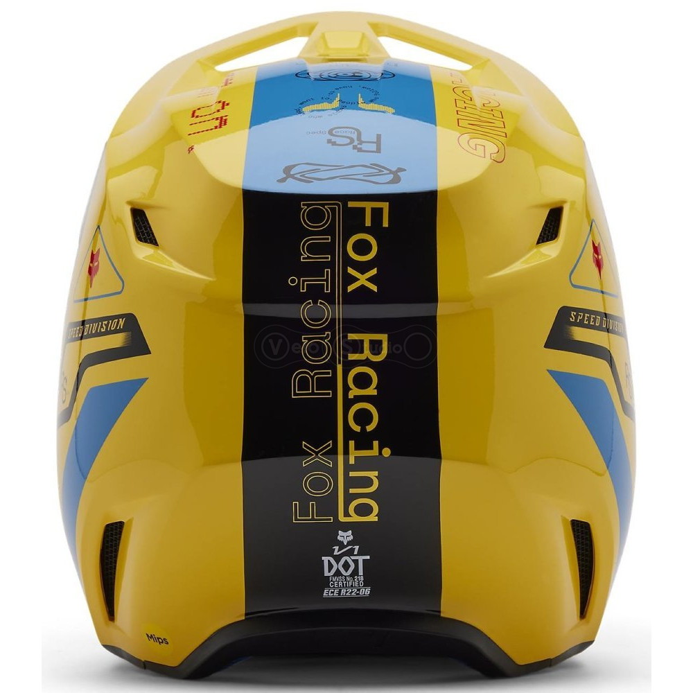 Мото шолом FOX V1 Mips Helmet - Race Spec [Pale Yellow], M