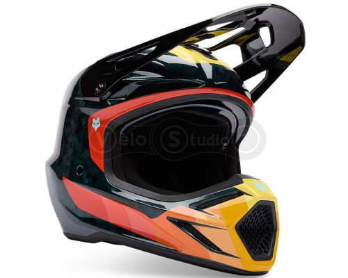 Мотошолом FOX V3 RS Mips Helmet - Grid [Orange], XL