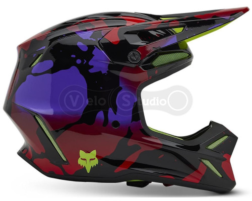 Мотошлем FOX V3 Mips Helmet - Throttle [Flo Yellow], XS