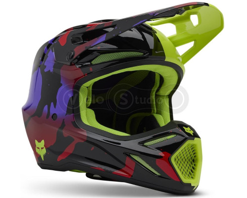 Мотошлем FOX V3 Mips Helmet - Throttle [Flo Yellow], XS