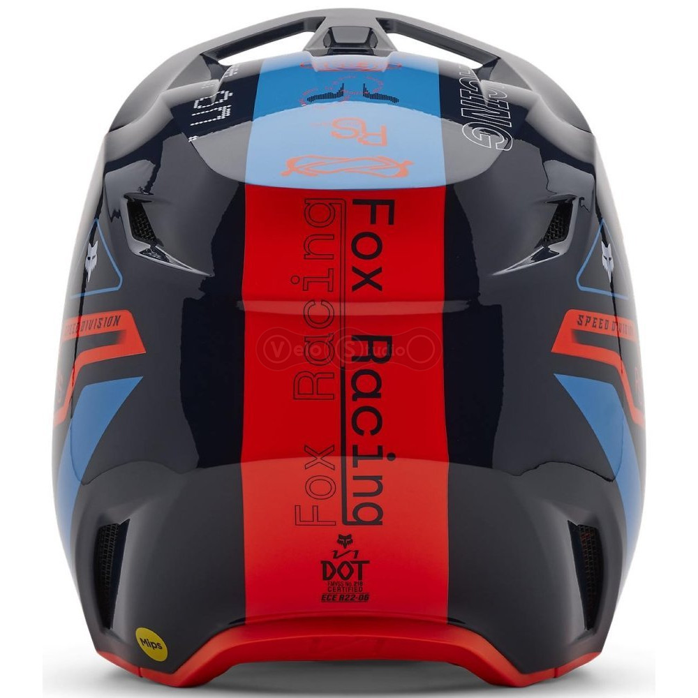 Детский мотошлем FOX YTH V1 Mips Helmet - Race Spec [Midnight], YM