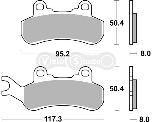 Колодки гальмівні SBS 956SI Sport Brake Pads, Sinter/Carbon
