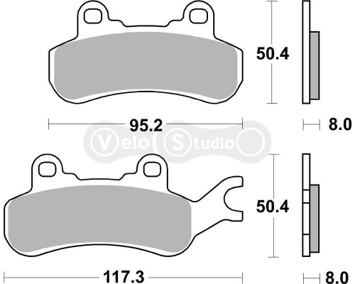 Колодки гальмові SBS 957SI Sport Brake Pads, Sinter/Carbon
