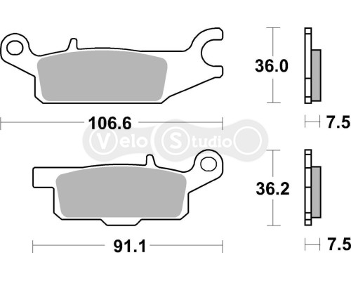 Колодки гальмові SBS 850SI Sport Brake Pads, Sinter/Carbon