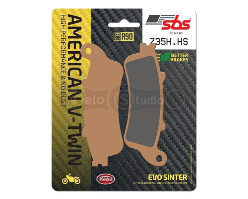 Колодки гальмівні SBS 735H.HS High Performance Front Brake Pads, EVO Sinter