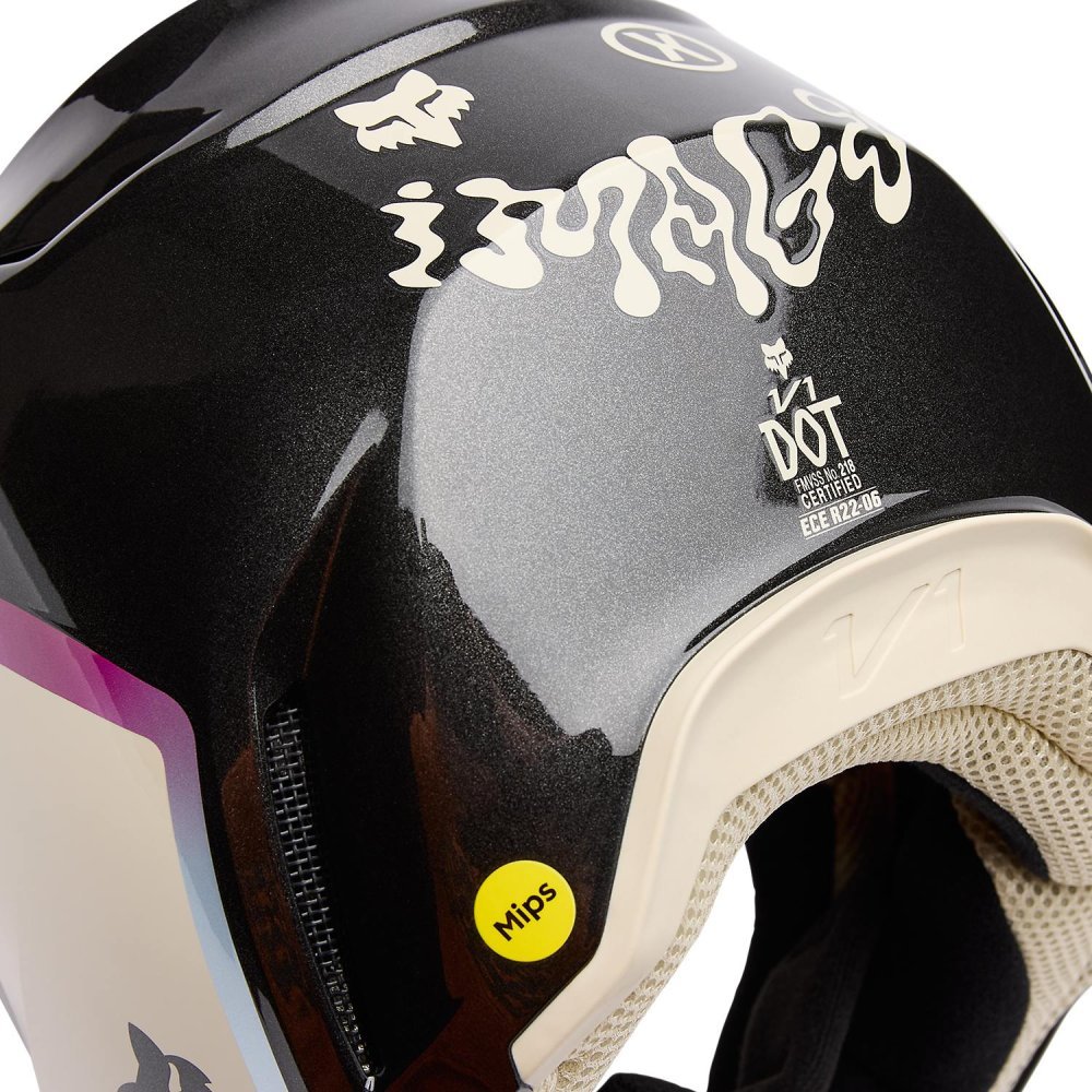 Мотошлем FOX V1 Helmet Mips - Hello Future [Black], M