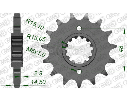 Передняя звезда AFAM 530 Sprocket 20602 - Honda, 18z