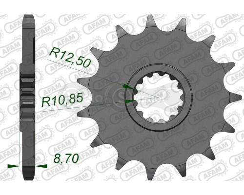 Передняя звезда AFAM 525 Sprocket 28405 - Kawasaki, 17z