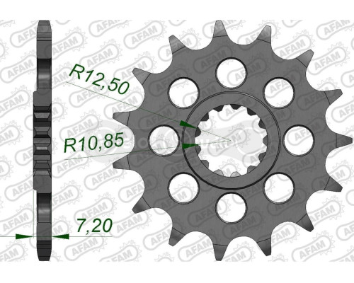Передня зірка AFAM 520 Sprocket 28404 - Suzuki, 15z