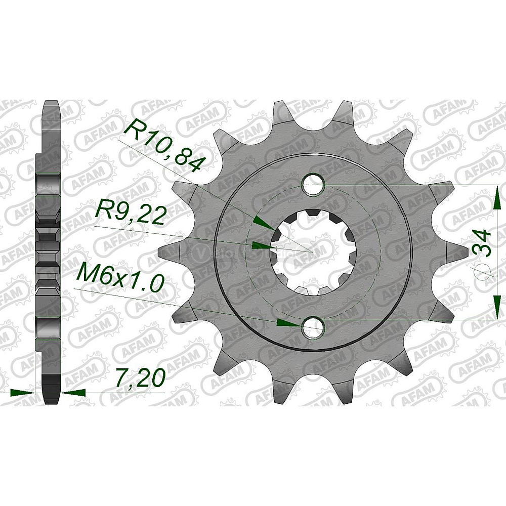 Передняя звезда AFAM 520 Sprocket 20320 - Honda, 14z
