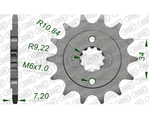 Передня зірка AFAM 520 Sprocket 20320 - Honda, 14z