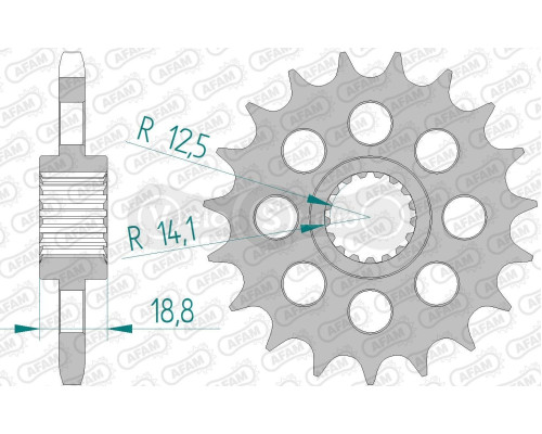 Передняя звезда AFAM 525 Sprocket 61602 - BMW, 19z