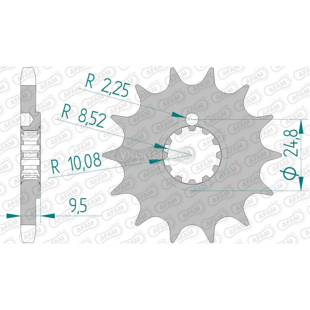Передняя звезда AFAM 428 Sprocket 94202 - KTM, 13z