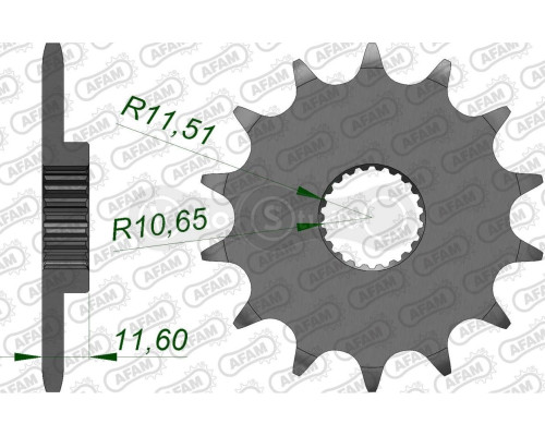 Передняя звезда AFAM 520 Sprocket 21307 - Yamaha, 13z
