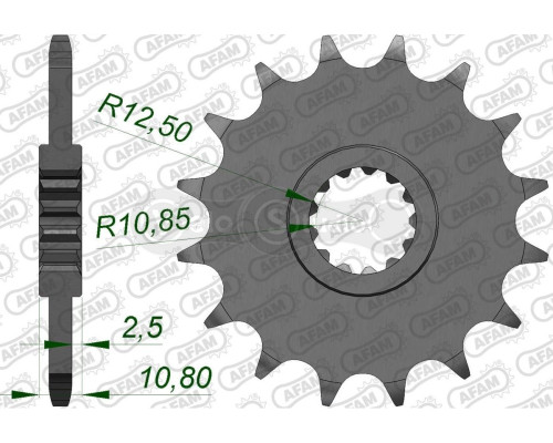 Передняя звезда AFAM 520 Sprocket 21512 - Yamaha, 16z