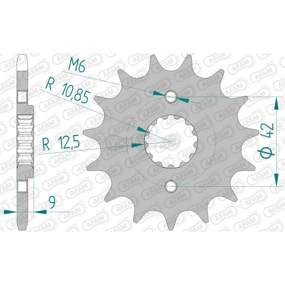 Передняя звезда AFAM 520 Sprocket 24502- Kawasaki, 14z