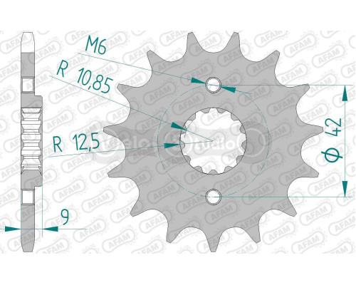 Передня зірка AFAM 520 Sprocket 24502- Kawasaki, 14z