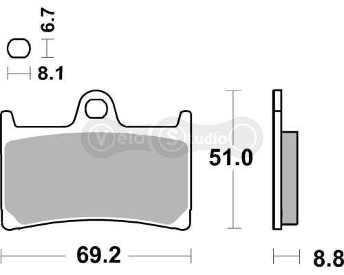 Тормозные колодки SBS 634RST Track Days Front Brake Pads, Sinter
