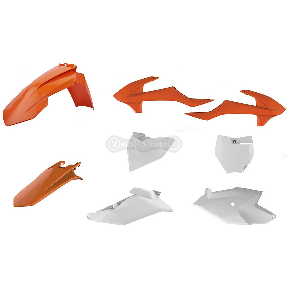 Пластик Polisport MX kit - KTM 85 (18-) [Orange/White], KTM Mini