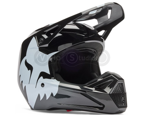 Детский мотошлем FOX YTH V1 Mips Helmet - SHIELD [Black], YS