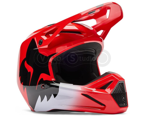 Дитячий мотошолом FOX YTH V1 Mips Helmet - SHIELD [Flo Red], YM