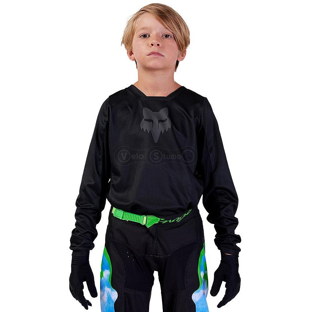 Детское джерси FOX 180 Youth Jersey - BLACKOUT [Black], YXL