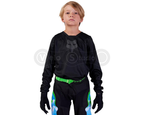 Дитяче джерсі FOX 180 Youth Jersey - BLACKOUT [Black], YXL