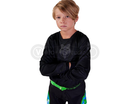 Дитяче джерсі FOX 180 Youth Jersey - BLACKOUT [Black], YXL