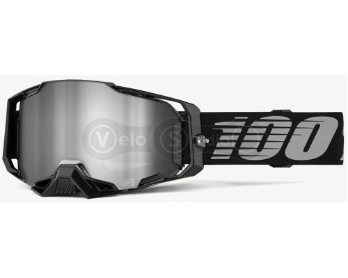 Маска 100% ARMEGA Goggle [Black], Mirror Silver Lens