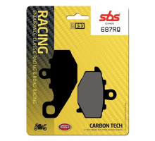 Колодки гальмівні SBS 687RQ Racing Rear Brake Pads, Carbon Tech