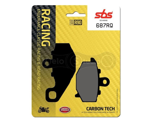 Тормозные колодки SBS 687RQ Racing Rear Brake Pads, Carbon Tech