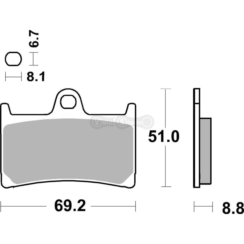 Колодки гальмівні SBS 634HF Standard Brake Pads, Ceramic