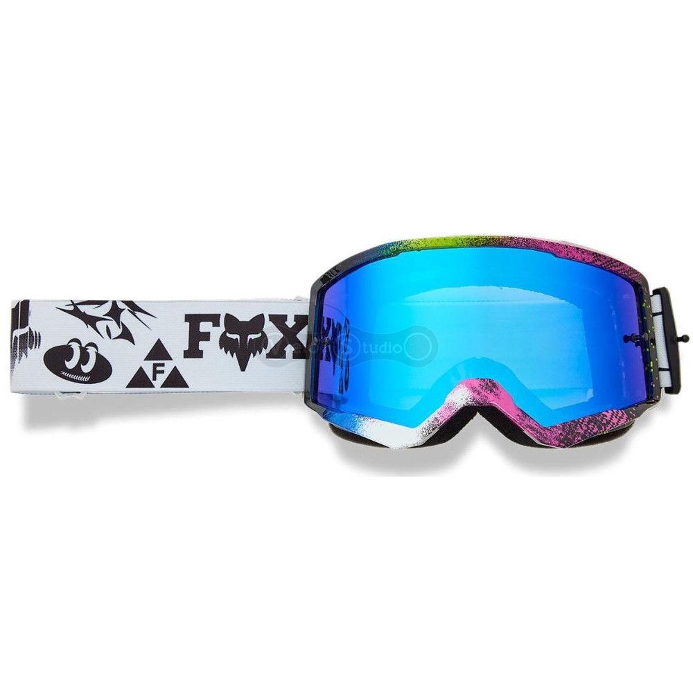 Маска FOX MAIN II SPARK Goggle - IMAGE COSMO [White], Mirror Blue Lens