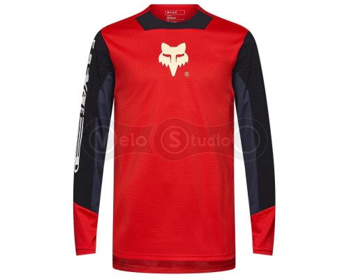 Вело джерсі FOX DEFEND LS Jersey - ELEVATED [Flo Red], M